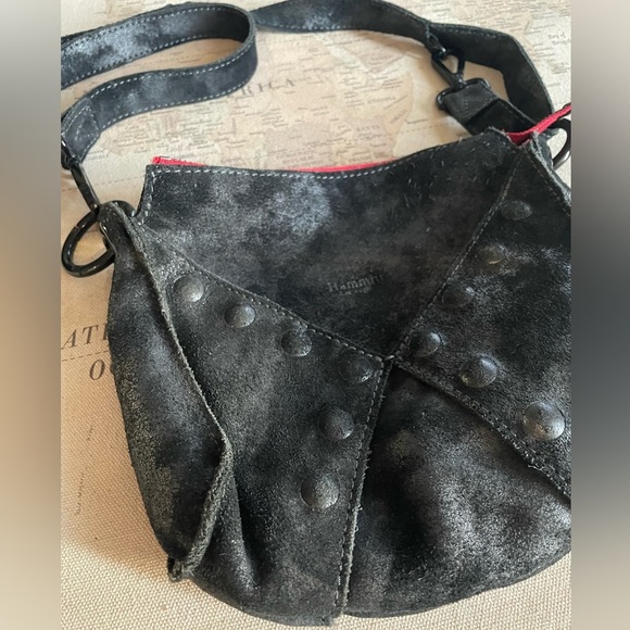 Hammitt Andrew Crossbody Convertible Leather/ Suede with Red leather Interior - Picture 2 of 16
